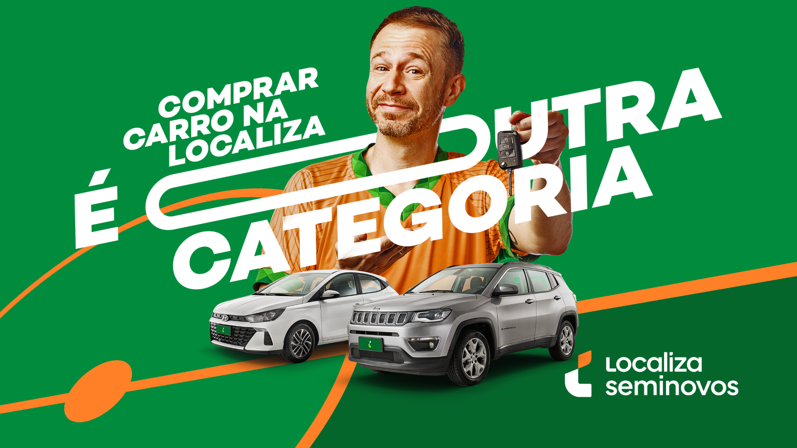 Tiago Leifert estrela campanha de Localiza Seminovos para reforçar a qualidade e confiança na compra do carro seminovo 